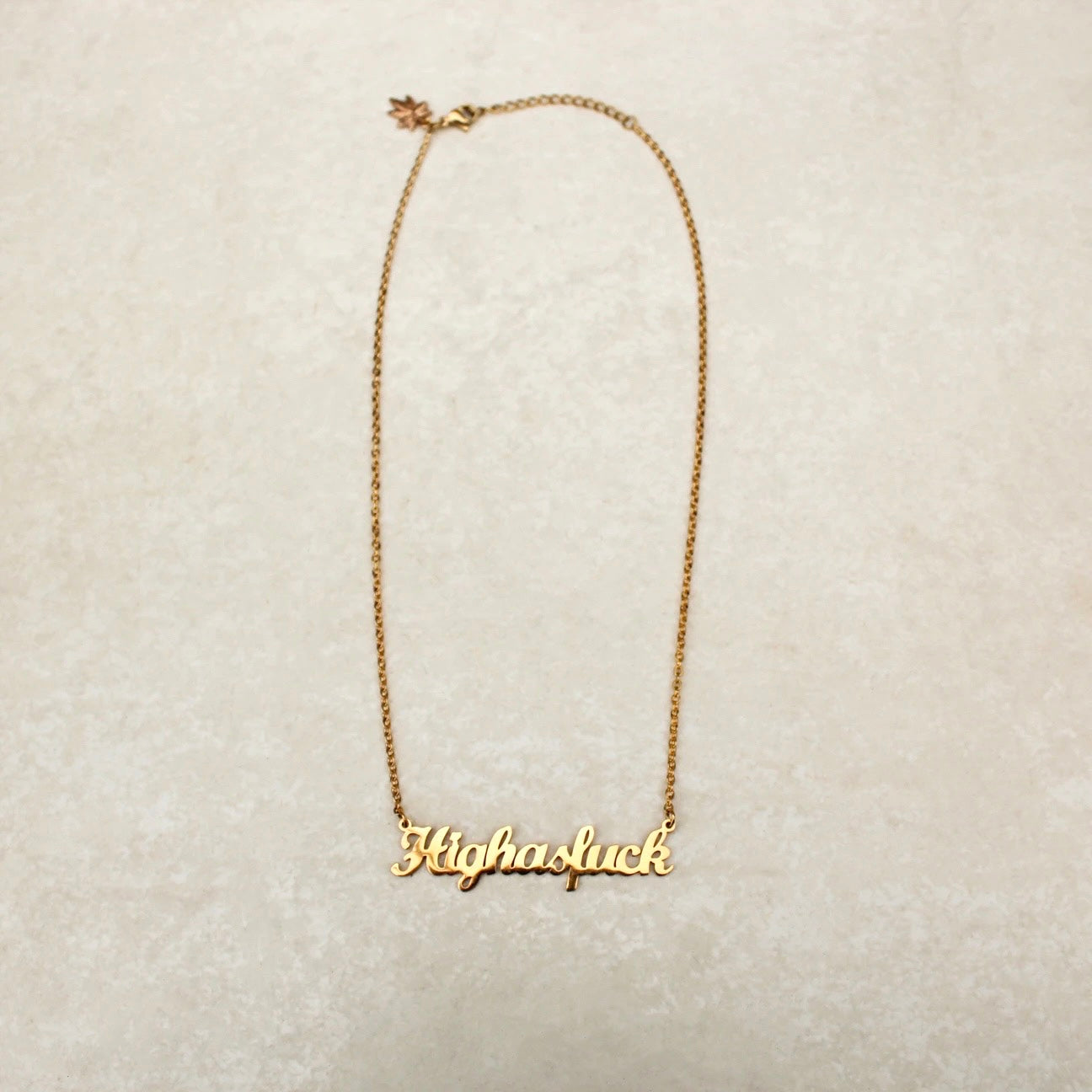 High As Fuck Statement Necklace - Gold