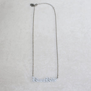 Blunt Babe Silver Nameplate Necklace