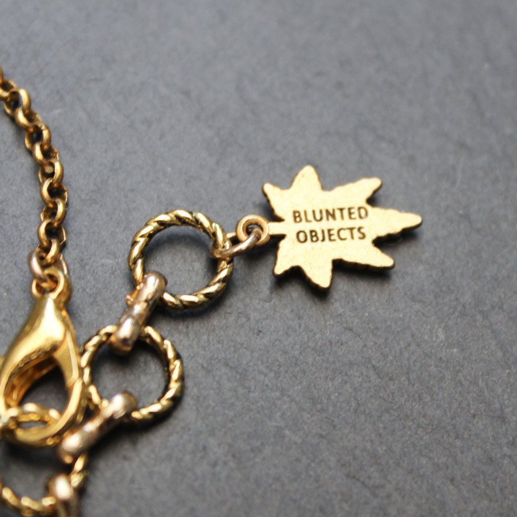 Flicker Weed Leaf Necklace (Gold) - Blunted Objects