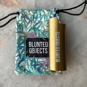 Blunted Objects Logo Lighter Case - Gold