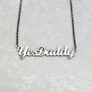 Yes Daddy Statement Necklace - Silver