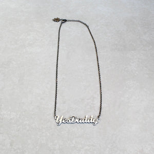 Yes Daddy Statement Necklace - Silver