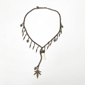 Bronze Iridescent Lariat Necklace