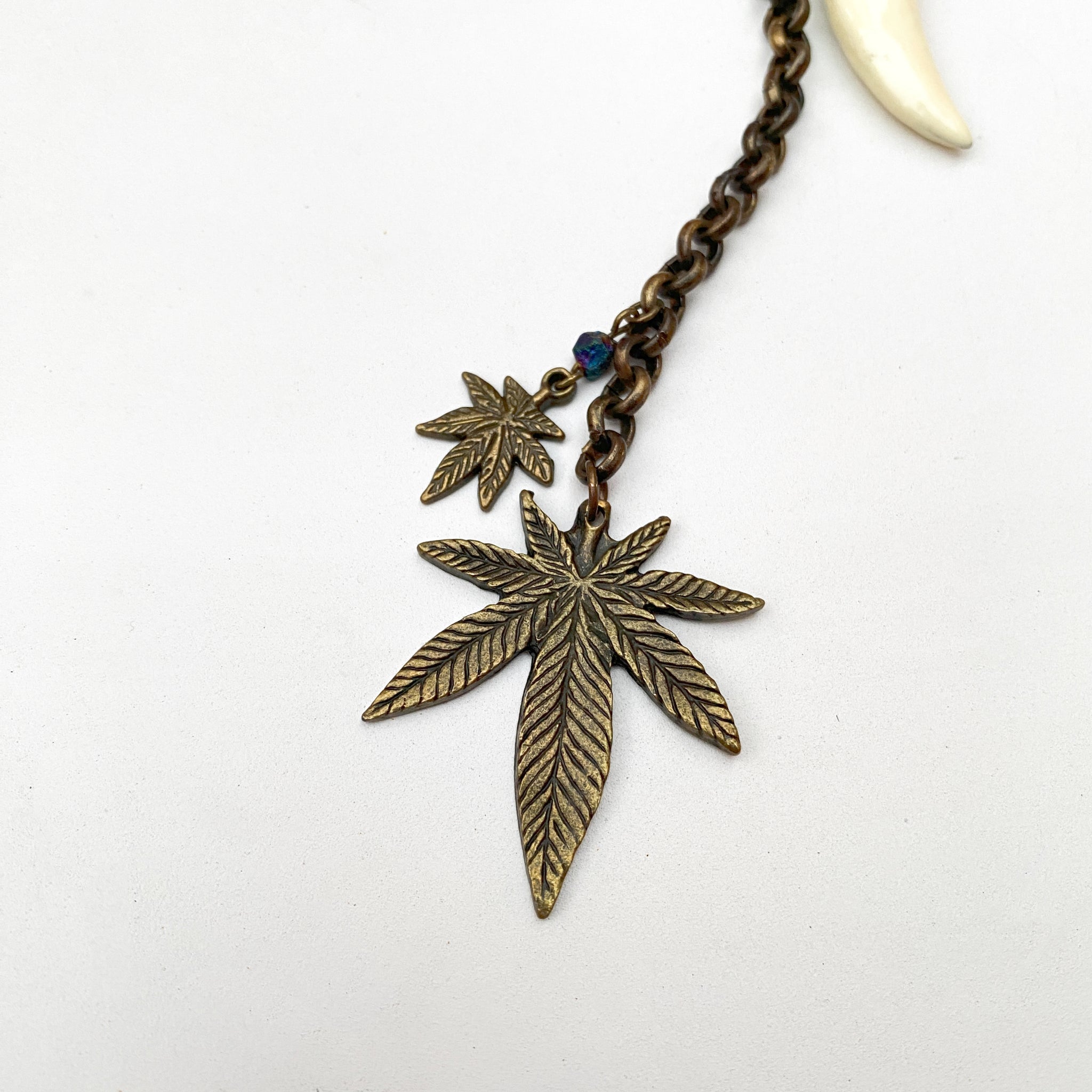 Bronze Iridescent Lariat Necklace