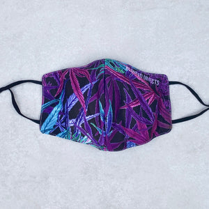 Blunted Objects Weed Print Face Mask - Purple