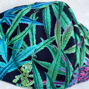 Blunted Objects Weed Print Face Mask - Black