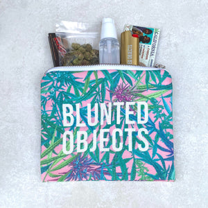 Blunted Objects Chill TF Out Pink Zipper Stash Pouch