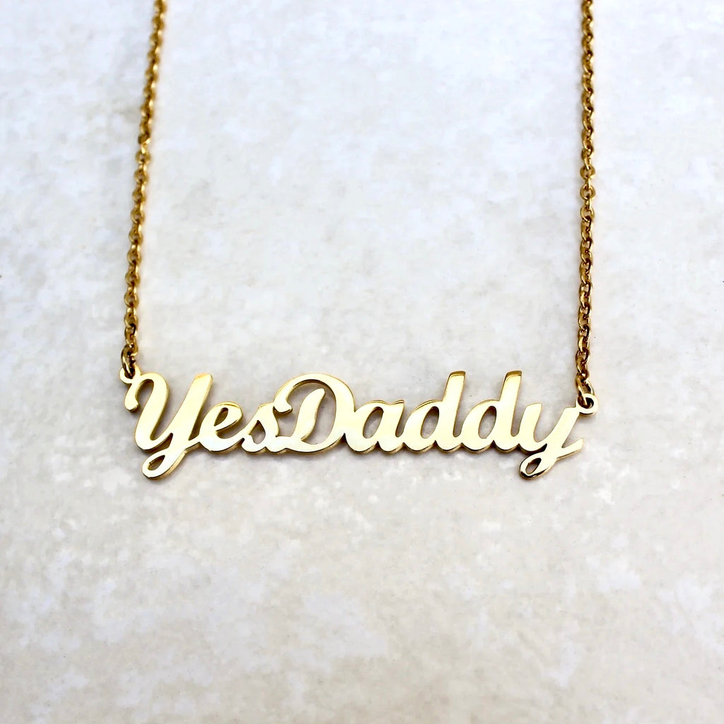 Yes Daddy Statement Necklace - Gold