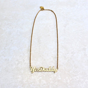 Yes Daddy Statement Necklace - Gold