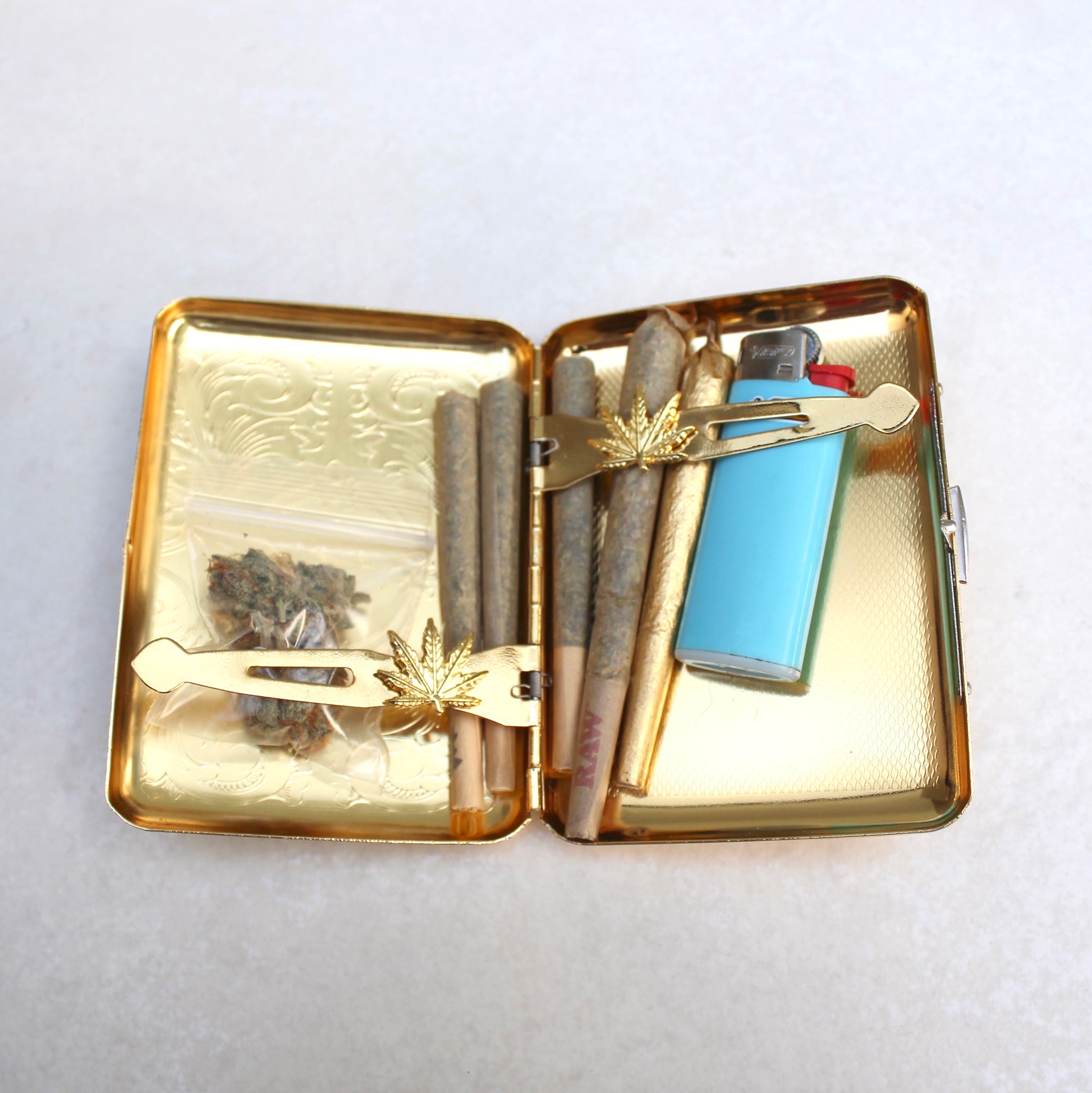 Ornate Gold Embellished Joint Carrying Case