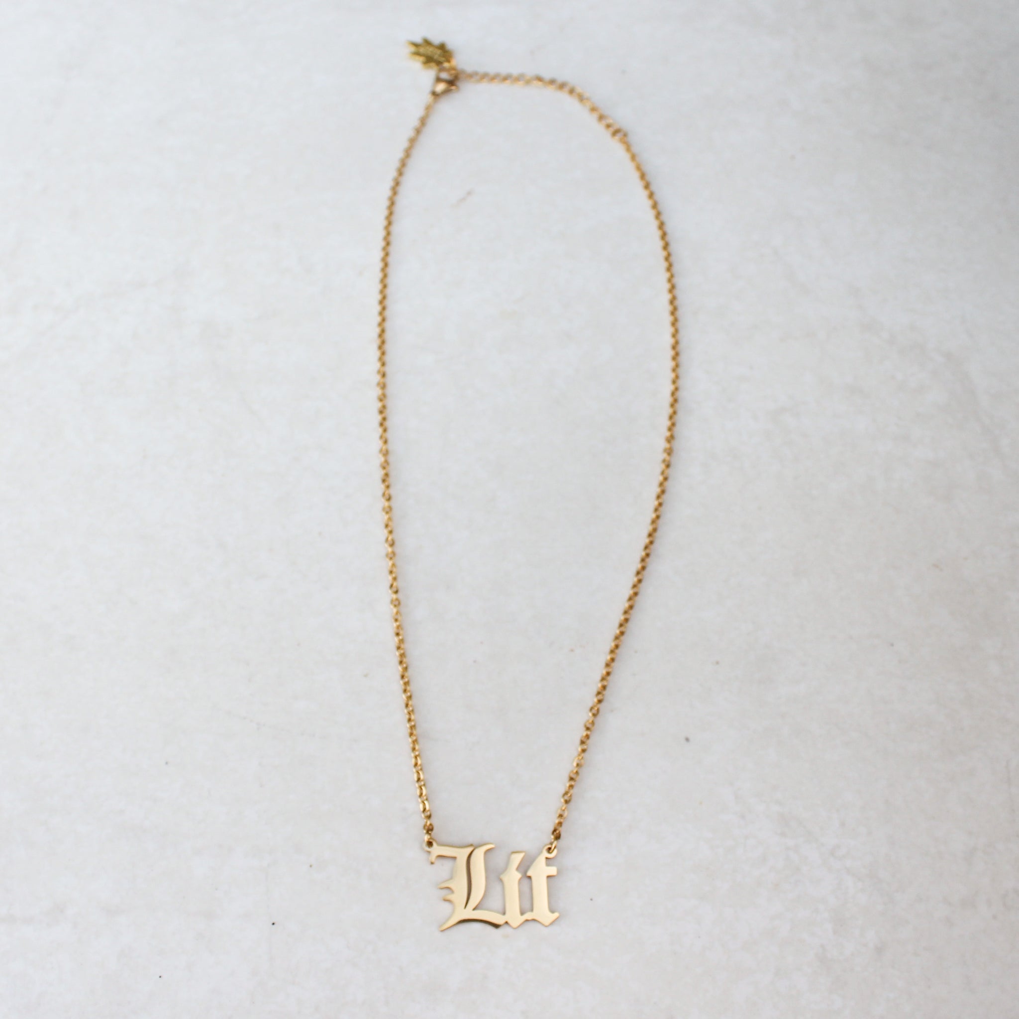 Lit Gold Statement Necklace - Blunted Objects