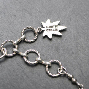 Flicker Weed Leaf Necklace (Silver) - Blunted Objects